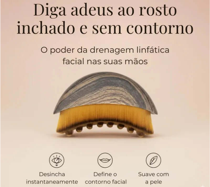 DrenaFace – Escova de Drenagem Linfática Facial
