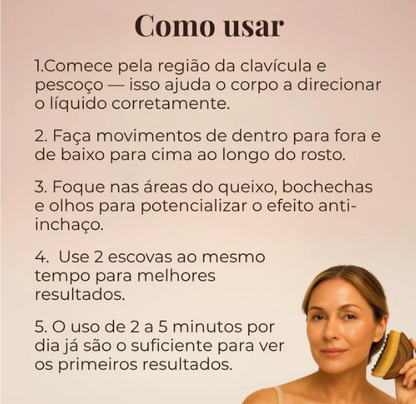 DrenaFace – Escova de Drenagem Linfática Facial